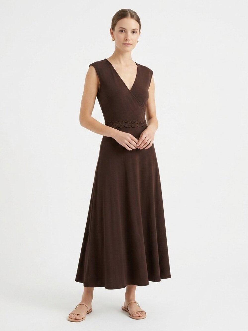 Ann Taylor Loft Chocolate Fit & Flare Dress- Sz. 0